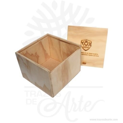 Caja en madera  de 16 x 16 x 12 cm