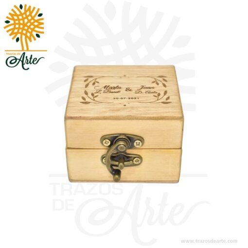 Caja anillo en madera en crudo