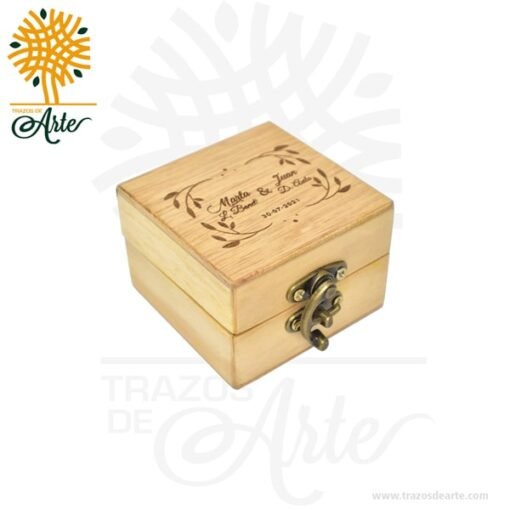 Caja anillo en madera en crudo