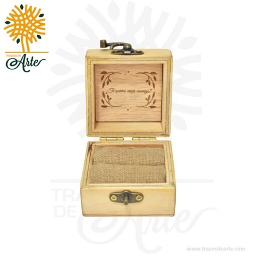 Caja anillo en madera en crudo