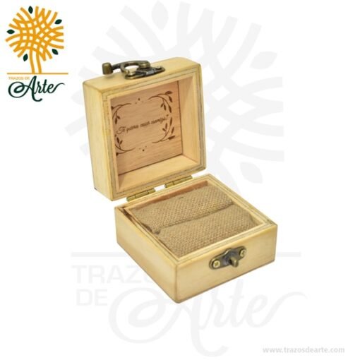 Caja anillo en madera en crudo