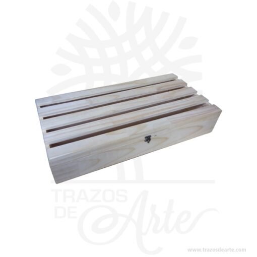 Caja en madera de pino para regalo de 60 x 30 x 12 cm en crudo