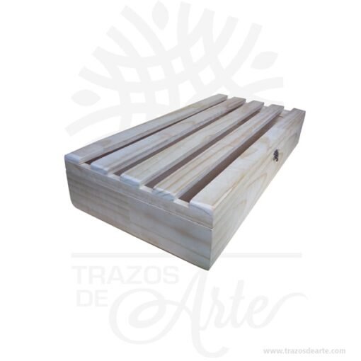 Caja en madera de pino para regalo de 60 x 30 x 12 cm en crudo