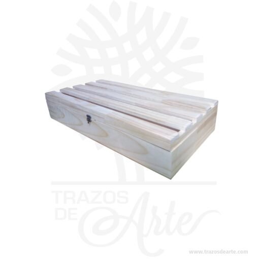Caja en madera de pino para regalo de 60 x 30 x 12 cm en crudo