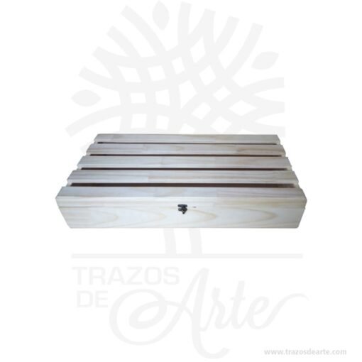 Caja en madera de pino para regalo de 60 x 30 x 12 cm en crudo