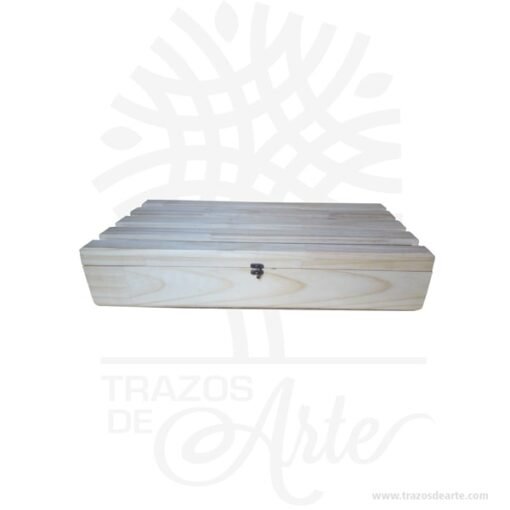 Caja en madera de pino para regalo de 60 x 30 x 12 cm en crudo