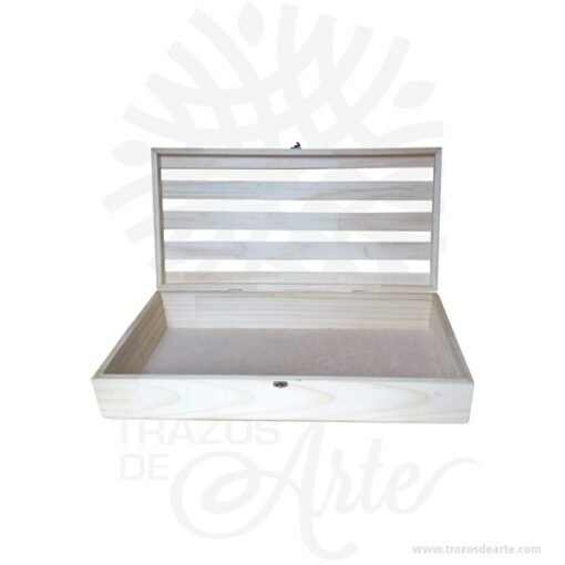 Caja en madera de pino para regalo de 60 x 30 x 12 cm en crudo