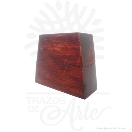 Caja de madera para anillos de boda o compromiso 7 x 3 x 5 cm