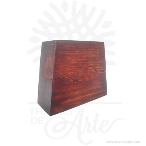 Caja de madera para anillos de boda o compromiso 7 x 3 x 5 cm