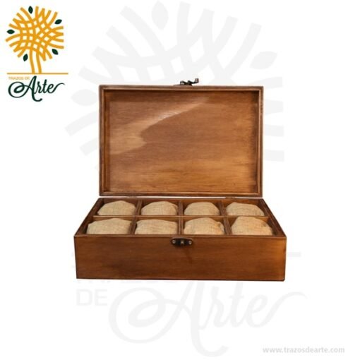 Caja de madera 8 relojes personalizada