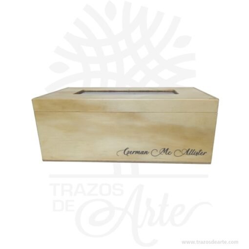 Caja para té en madera personalizada