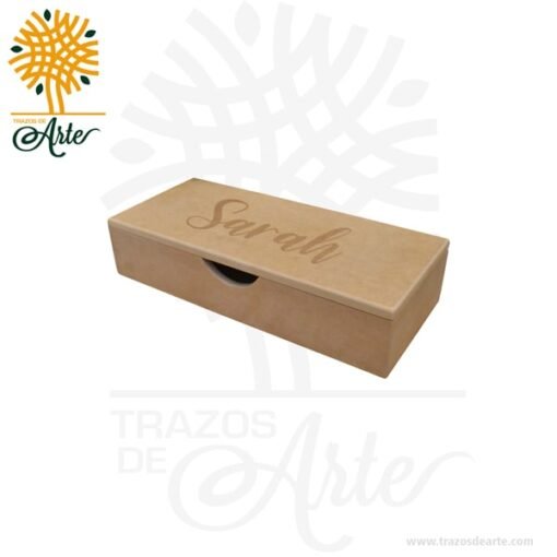 Caja en MDF de 32 x 14 x 7 cm
