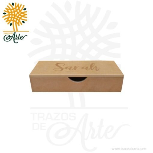 Caja en MDF de 32 x 14 x 7 cm
