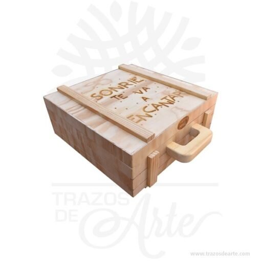 Caja maletín en madera triplex de pino