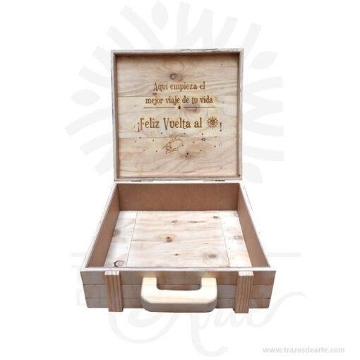 Caja maletín en madera triplex de pino