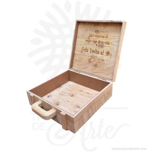 Caja maletín en madera triplex de pino