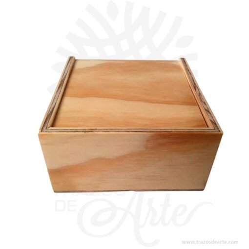 Caja estuche de 12 x 12 x 6 cm en madera para personalizar