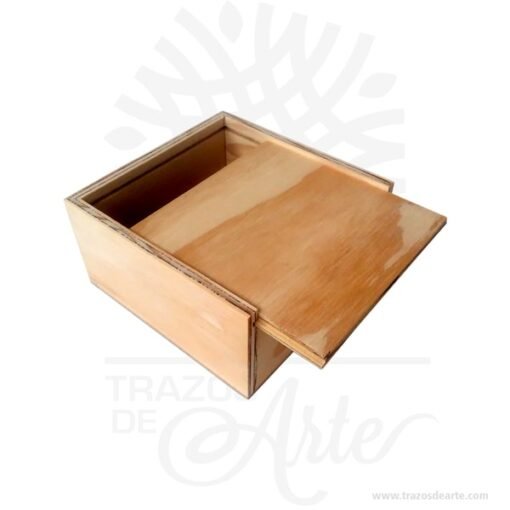 Caja estuche de 12 x 12 x 6 cm en madera para personalizar