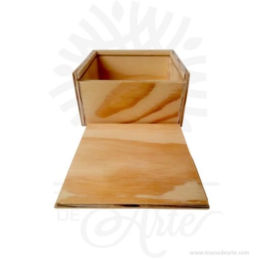 Caja estuche de 12 x 12 x 6 cm en madera para personalizar
