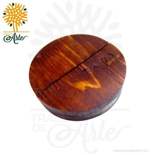 Caja estuche en madera para anillos de compromiso