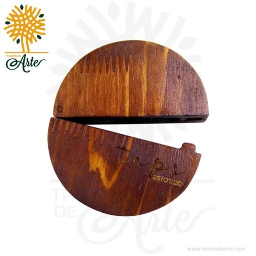 Caja estuche en madera para anillos de compromiso