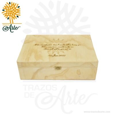 Caja joyero en madera personalizado