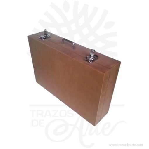 Caja maletín de madera MDF crudo 40 x 25 x 10 cm