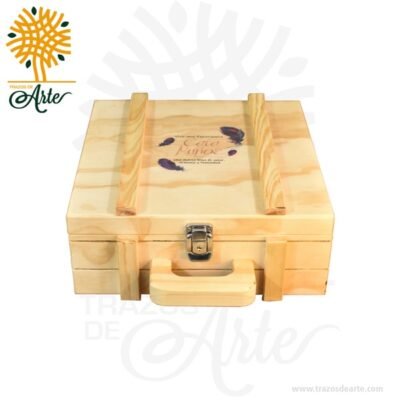 Caja maletín madera tríplex de pino