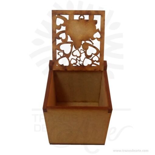 Caja married de 5.5 x 5.5 x 6 cm en MDF