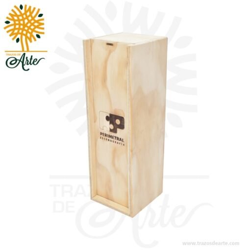 Caja de vino en triplex 11 X 10 X 33 cm