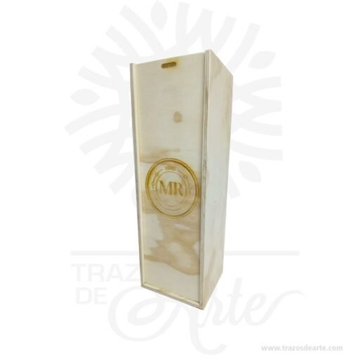 Caja de vino en triplex 11 X 10 X 33 cm