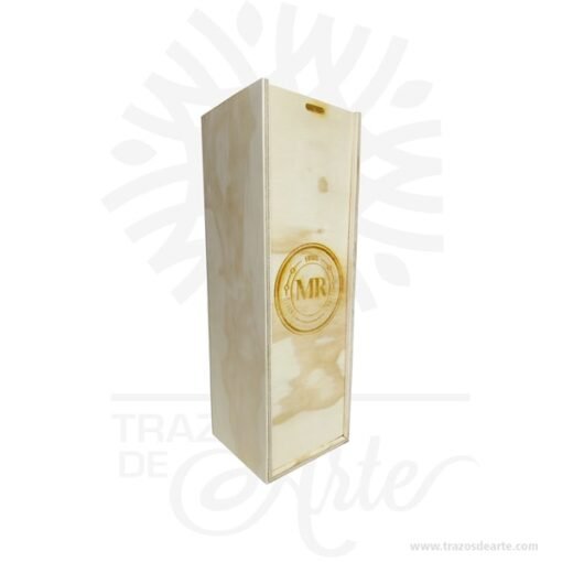 Caja de vino en triplex 11 X 10 X 33 cm