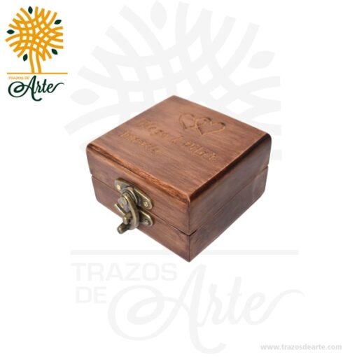 Caja para anillo en madera