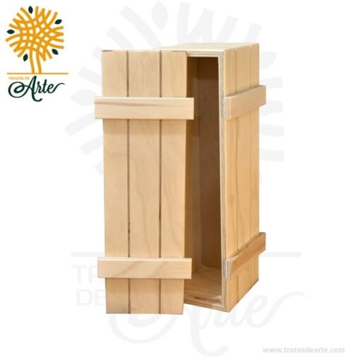 Caja para vino en madera 33 X 10 X10 cm