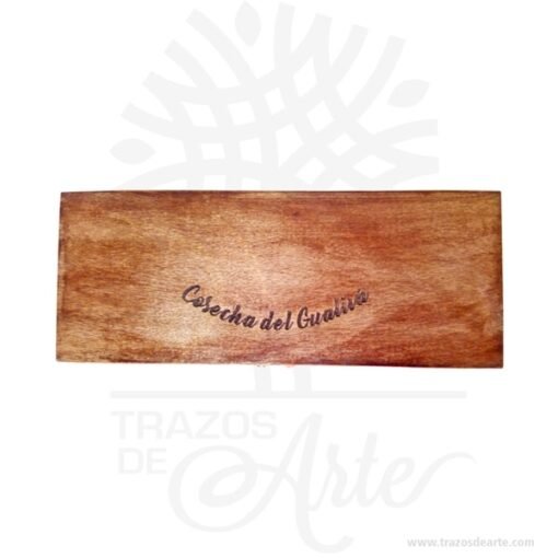 Caja madera de pino y triplex de Okume de 28 x 11 x 11 cm