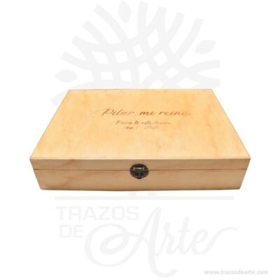 Caja de madera triplex de pino personalizada