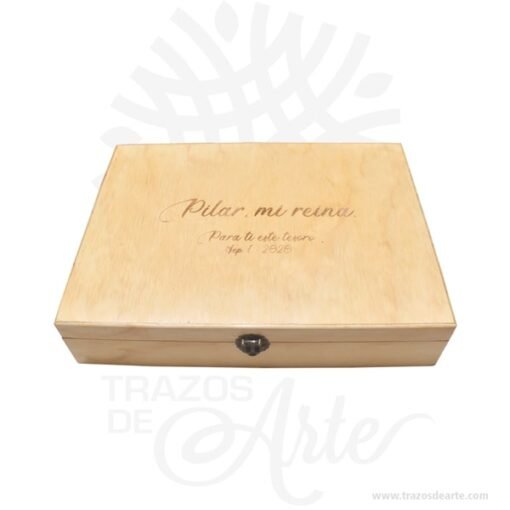 Caja de madera triplex de pino personalizada