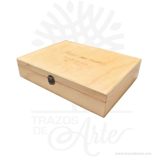 Caja de madera triplex de pino personalizada