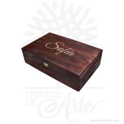 Caja triplex de pino rustica personalizada