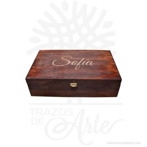 Caja triplex de pino rustica personalizada