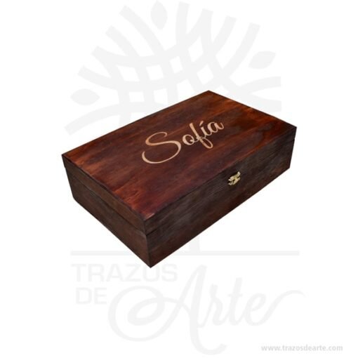 Caja triplex de pino rustica personalizada