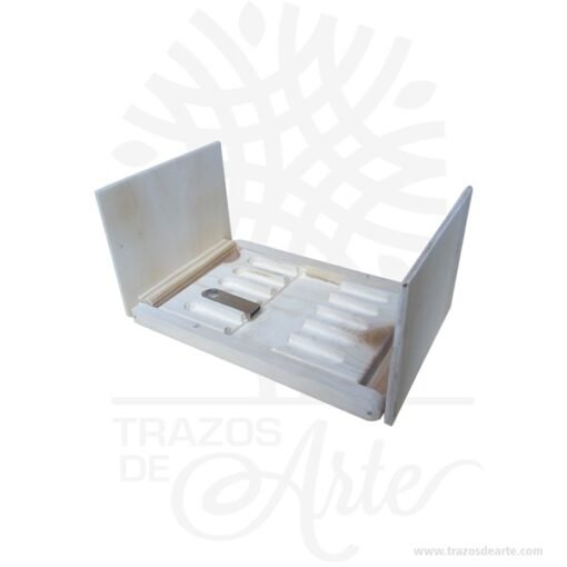 Caja estuche de madera para memorias usb