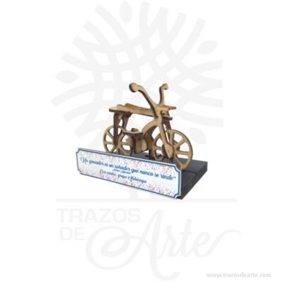 Placa trofeo bicicleta en MDF