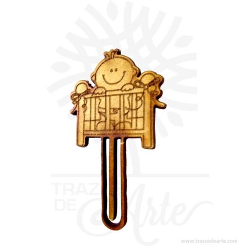 Clips prendedor baby shower en MDF Pack X 12