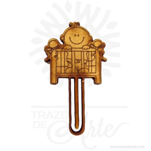 Clips prendedor baby shower en MDF Pack X 12