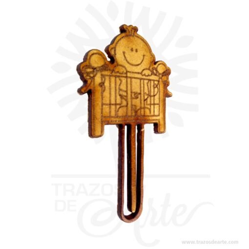 Clips prendedor baby shower en MDF Pack X 12