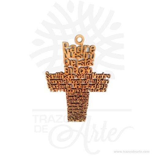 Cruz Padre Nuestro en madera MDF