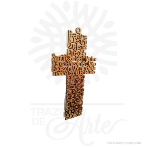 Cruz Padre Nuestro en madera MDF