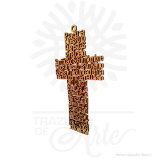Cruz Padre Nuestro en madera MDF