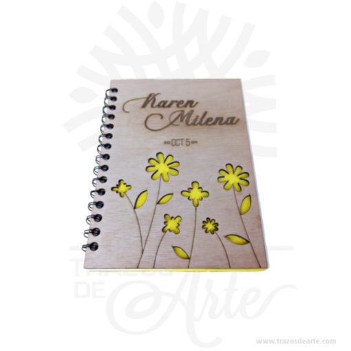 Cuaderno madera con personalización dos caras